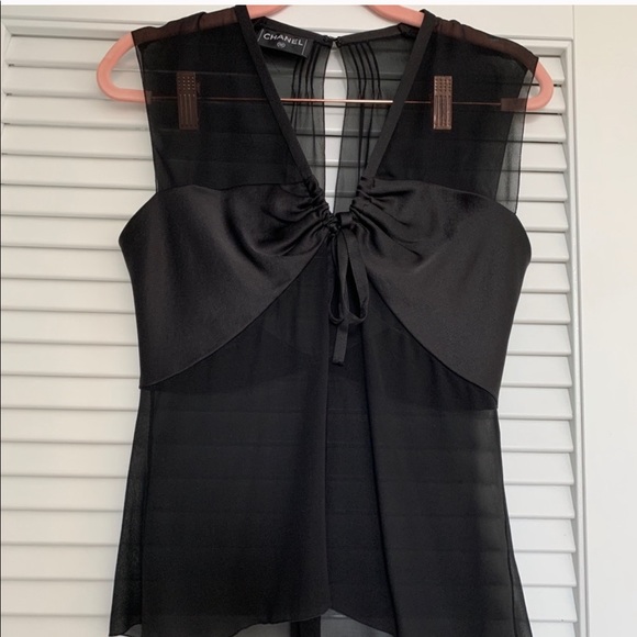 CHANEL Tops - Vintage 2003 Chanel Sheer Blouse